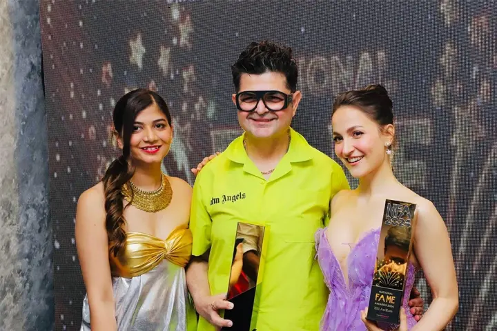 Ankita Singh (L), Dabboo Ratnani (Centre), Elli Avrram (R)